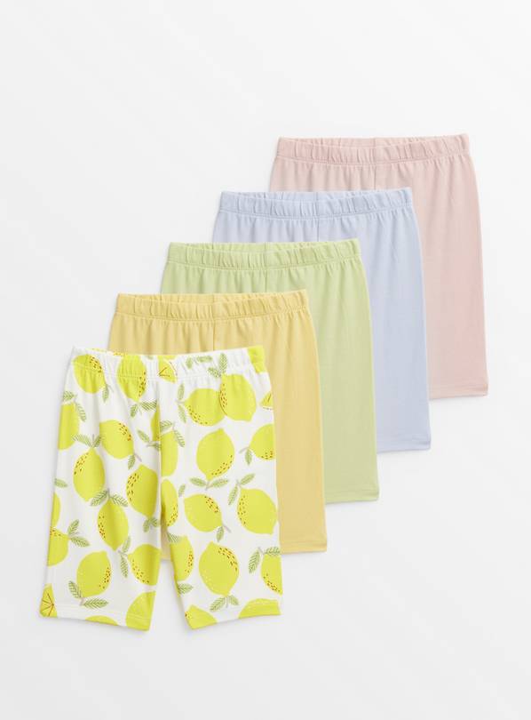 Pastel Bloom Cycling Shorts 5 Pack 1-2 years